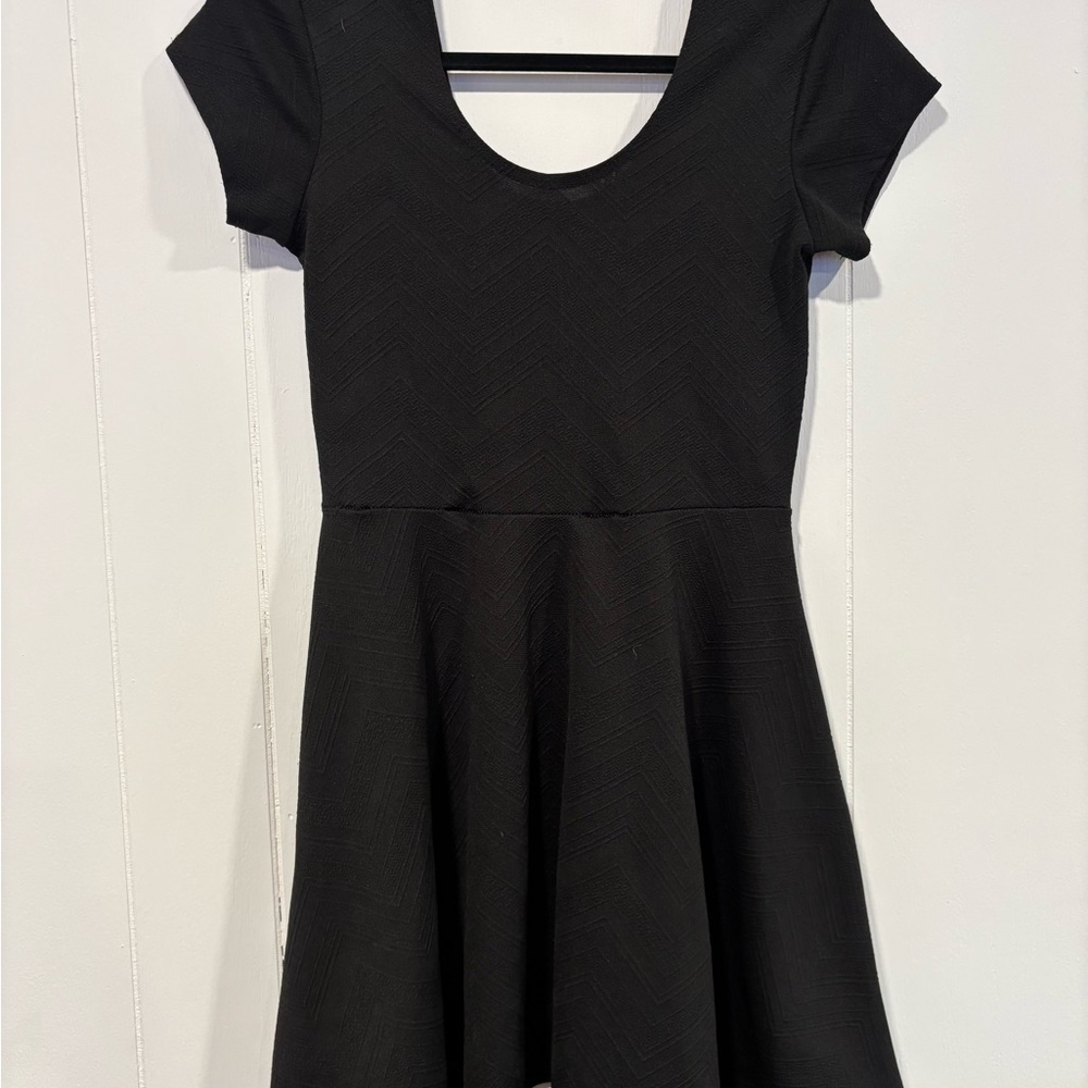 Planet Gold Black Skater Dress